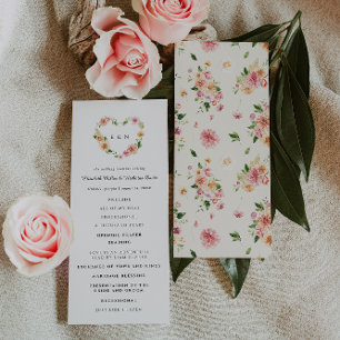 Romantisches florales Herz-Hochzeitszeremonie-Prog Programm