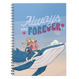 Romantisches Flying Whale-Notebook Notizblock