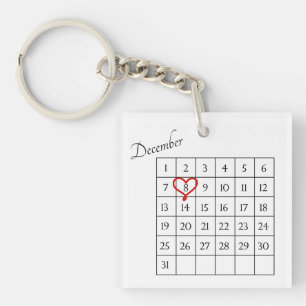 Romantisches Foto Hochzeit Kalender Valentine Gesc Schlüsselanhänger