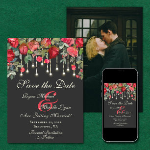 Romantisches Foto "Rose Garden" Hochzeit Save The Date