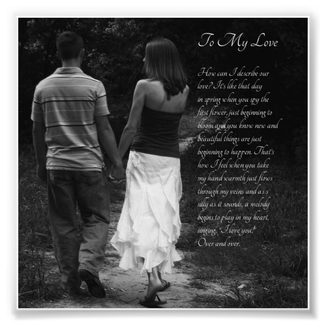 Romantisches Foto "To My Liebe" drucken (Vorne)