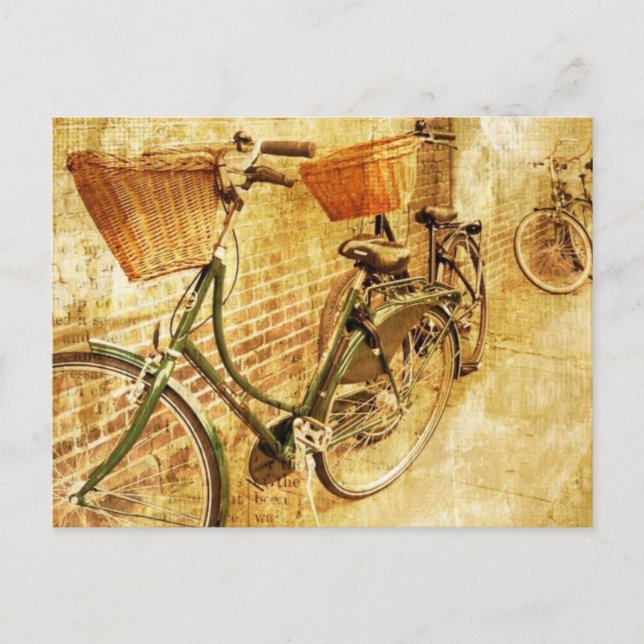 Romantisches Französisch Modernes Vintages Paris F Postkarte (Vorderseite)