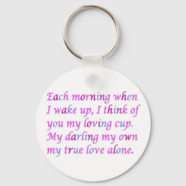 Romantisches Gedicht für Ihre wahre Liebe gemischt Schlüsselanhänger