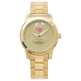 Romantisches Glasherzendesign Armbanduhr