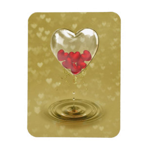 Romantisches Glasherzendesign Magnet