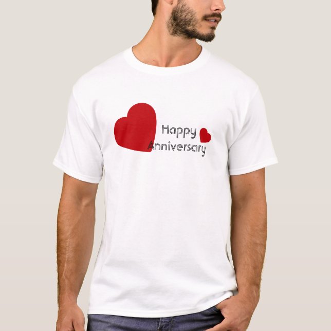 Romantisches glückliches Jubiläum T Shirt (Vorderseite)