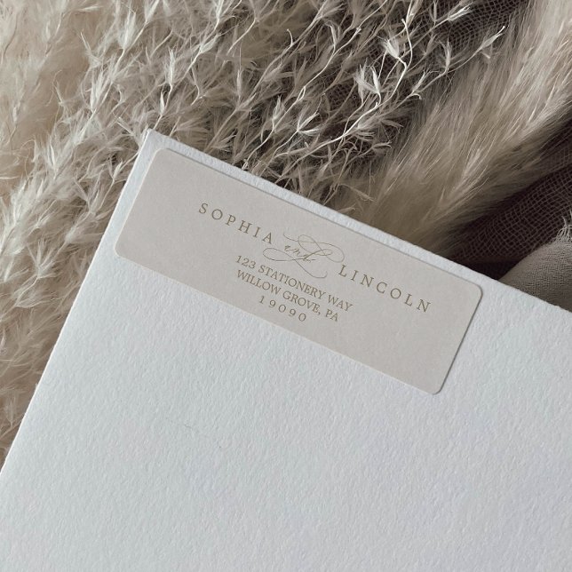 Romantisches Gold und Elfenbeinrücksendesiegel (Von Creator hochgeladen)