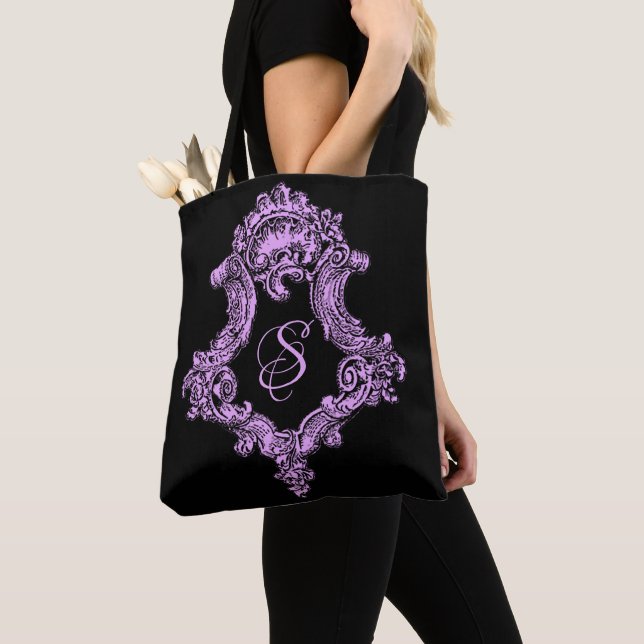 Romantisches Goth-Pink-Monogramm Tasche (Von Nahem)