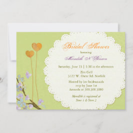 Romantisches Grünes Brautparty Einladung