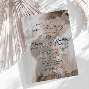 Romantisches handgeschriebenes Foto Hochzeit Einladung