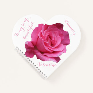 Romantisches Happy Valentine Rosa Rosa Liebe Tageb Notizbuch