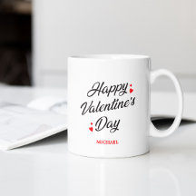 Romantisches Happy Valentine's Day Red Hearts Eleg