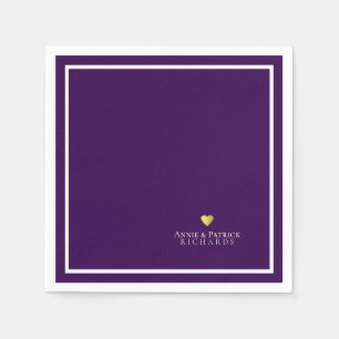 Romantisches Herz der Liebe Ehefrau & Ehemann Name Serviette