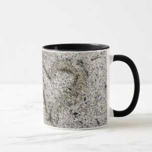 Romantisches Herz im Sand-Foto Tasse