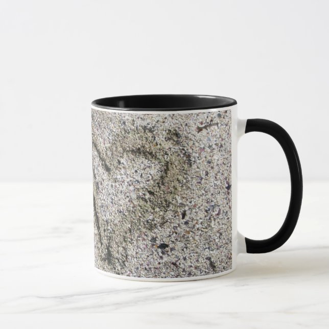 Romantisches Herz im Sand-Foto Tasse (Rechts)