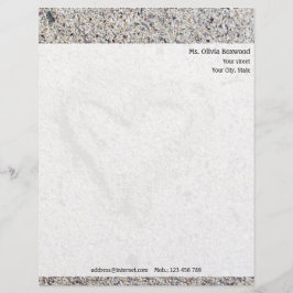 Romantisches Herz im Sand mit Rücksendeadresse Briefkopf