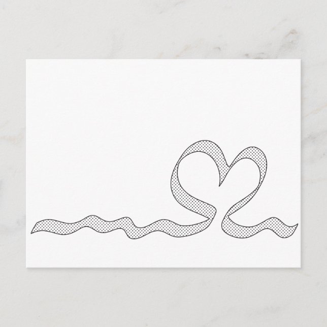 Romantisches Herz Postkarte (Vorderseite)