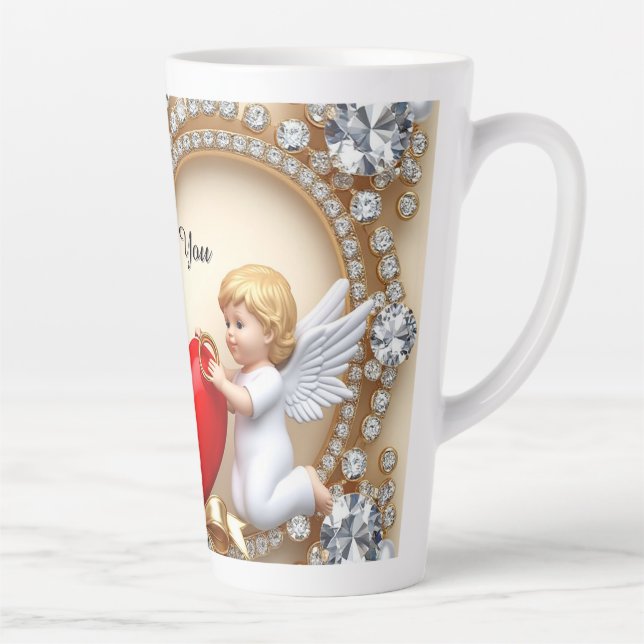 Romantisches Herzdesign Milchtasse (Rechts)