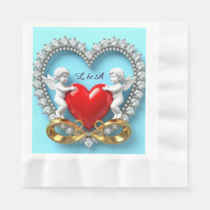 Romantisches Herzdesign Serviette