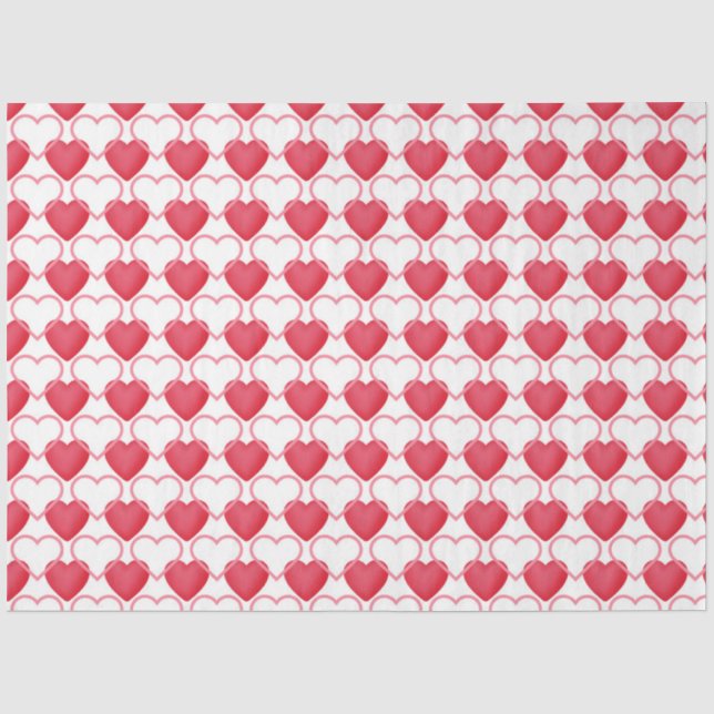 Romantisches Herzinfarktpapier Seidenpapier (Vorderseite)