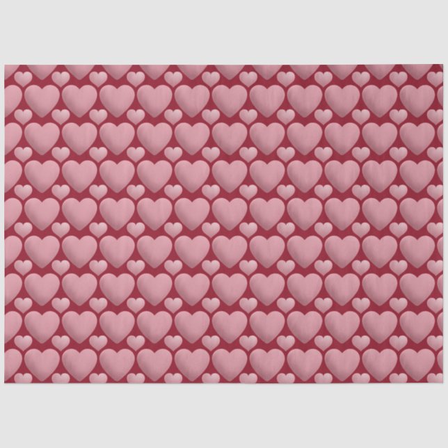 Romantisches Herzinfarktpapier Seidenpapier (Vorderseite)