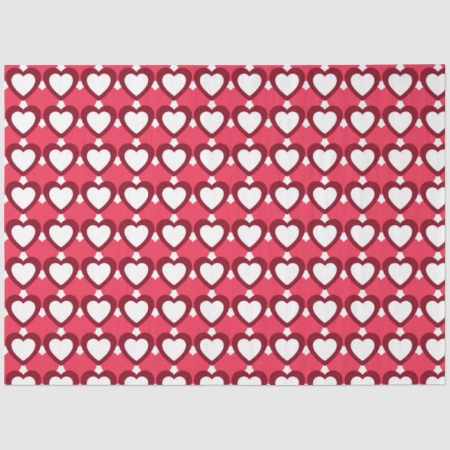 Romantisches Herzinfarktpapier Seidenpapier (Vorderseite)