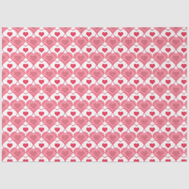 Romantisches Herzinfarktpapier Seidenpapier (Vorderseite)