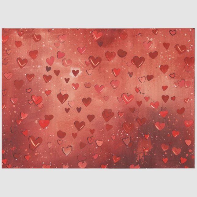 Romantisches Herzinfarktpapier Seidenpapier (Vorderseite)