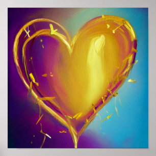 Romantisches Herzplakat Poster