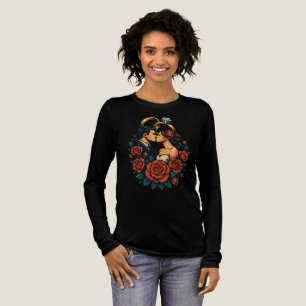 Romantisches Hochzeitscoupel Langschläfer Shirt