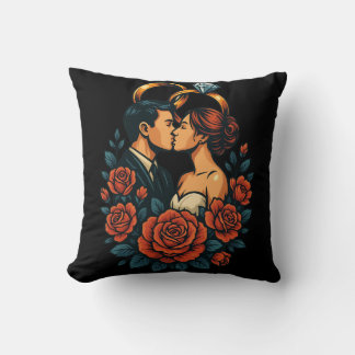 Romantisches Hochzeitscoupel Langschläfer Shirt Kissen