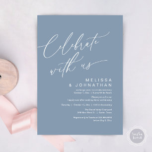 Romantisches Hochzeitsessen Party, Feiern Sie mit  Einladung