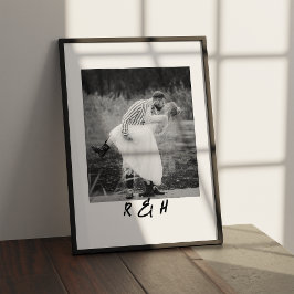 Romantisches Hochzeitsportrait mit Nachrichtenjubi Poster