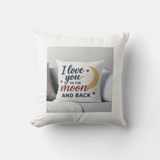 Romantisches "I Liebe You to Moon and Back" Kissen