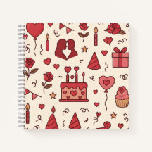 Romantisches Jubiläums-Doodle-Muster