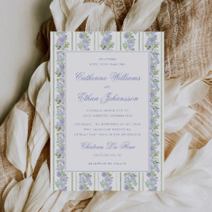 Romantisches Landhaus-Blumenrahmen-Hochzeit Einladung