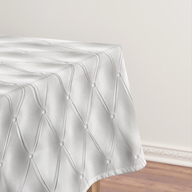 Romantisches Leather der weißen Imitate Tischdecke (Beispiel)