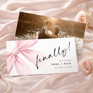 Romantisches Lesezeichen Elegantes Skript Endlich  Save The Date