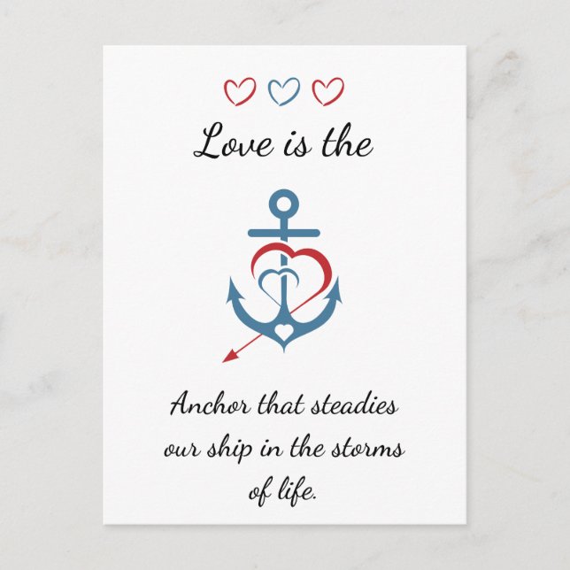 Romantisches Liebe Gedicht Modernes Valentinin Postkarte (Vorderseite)