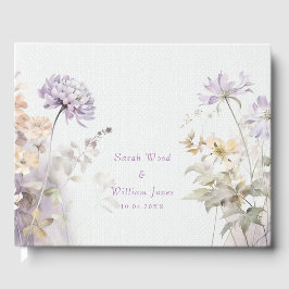 Romantisches lila floral WedgeGuest Book Gästebuch