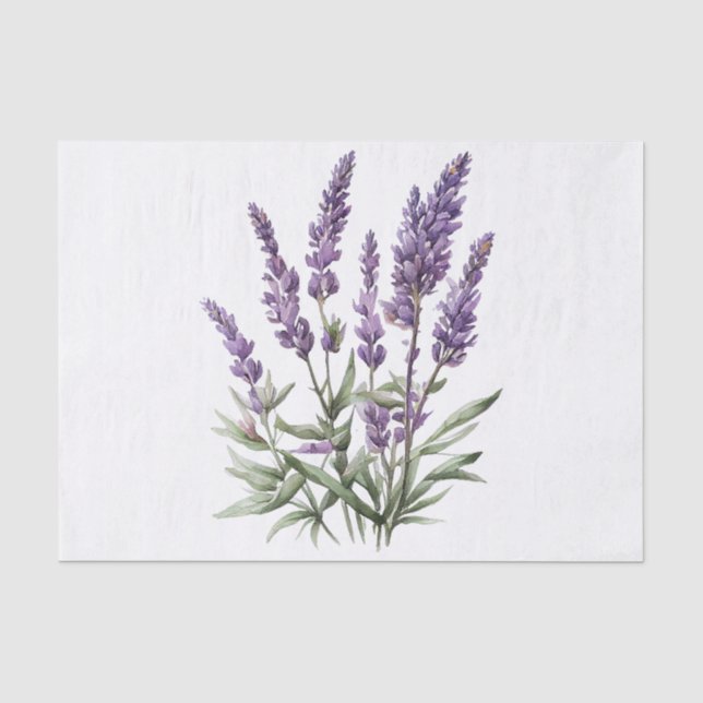 Romantisches Lila Lavendel-Brautparty Seidenpapier (Vorderseite)