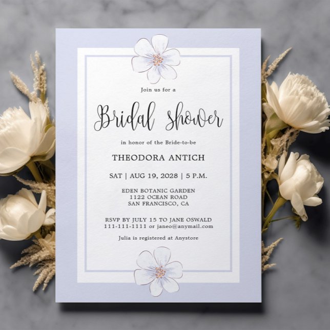 Romantisches Lilac Floral Brautparty Einladung (Von Creator hochgeladen)