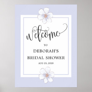 Romantisches Lilac Floral Brautparty Poster