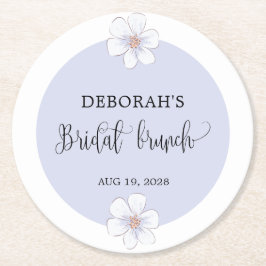 Romantisches Lilac Floral Brautparty Runder Pappuntersetzer