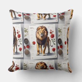 Romantisches Lion Face Design1 Kissen