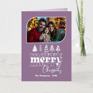 Romantisches Luxe Hand Drawn Frohe Weihnachts-Foto