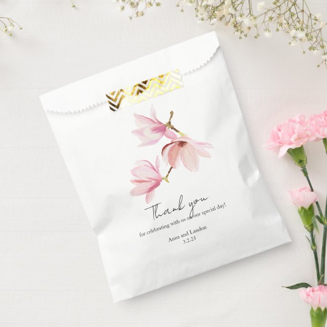 Romantisches Magnolia Wasserfarbenes Brautparty Geschenktütchen (Versiegelt)