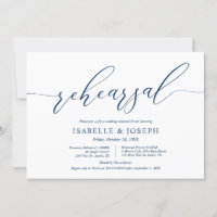 Romantisches Marineblau, Hochzeit und Abendessen P