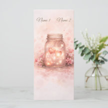 Romantisches Mason-Glas-Hochzeitsprogramm