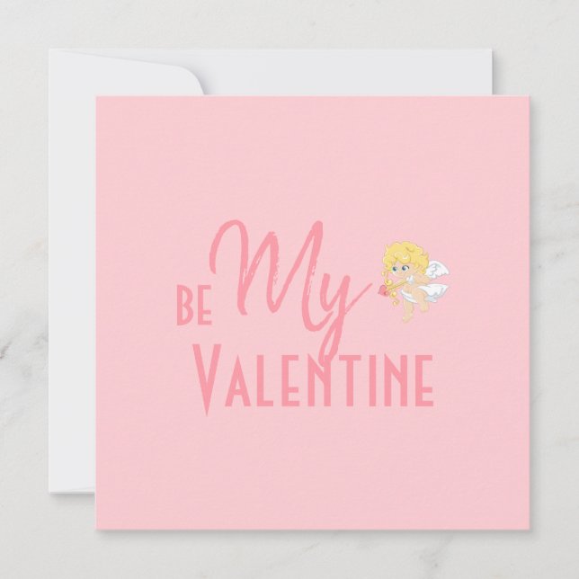 Romantisches Minimalistisches Rosa ist mein Valent (Vorderseite)